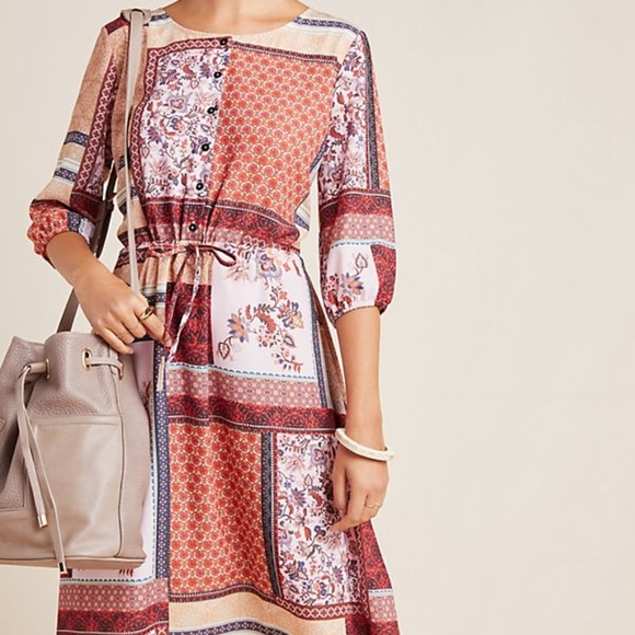 Anthropologie Dresses & Skirts - Anthro Aldomartins Serenity Patchwork Shirtdress M